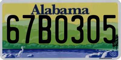 AL license plate 67BO305