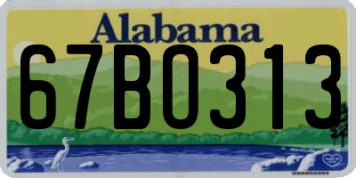 AL license plate 67BO313