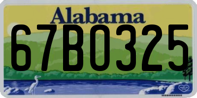 AL license plate 67BO325