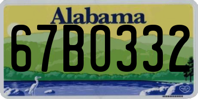AL license plate 67BO332