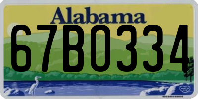 AL license plate 67BO334