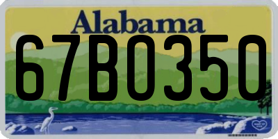 AL license plate 67BO350