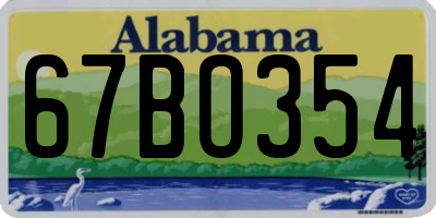 AL license plate 67BO354