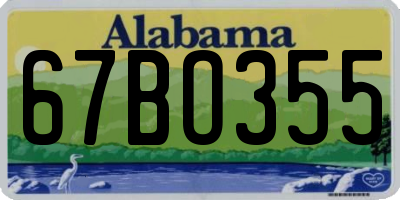 AL license plate 67BO355
