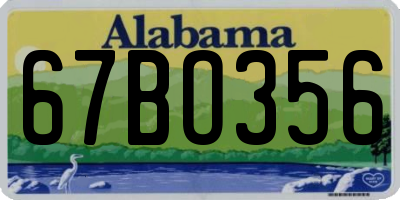 AL license plate 67BO356