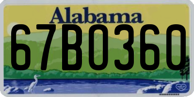 AL license plate 67BO360