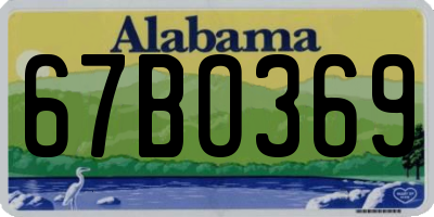 AL license plate 67BO369