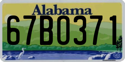 AL license plate 67BO371