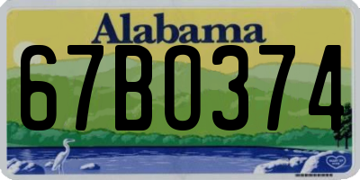 AL license plate 67BO374