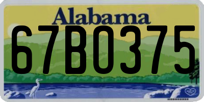 AL license plate 67BO375
