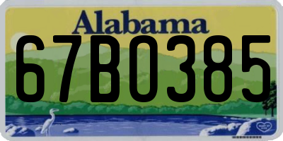 AL license plate 67BO385