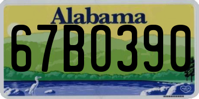 AL license plate 67BO390