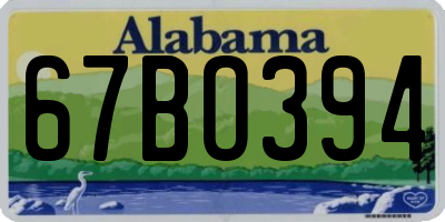 AL license plate 67BO394