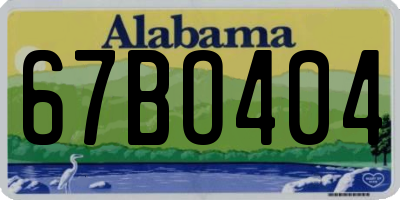 AL license plate 67BO404