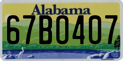 AL license plate 67BO407