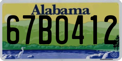AL license plate 67BO412