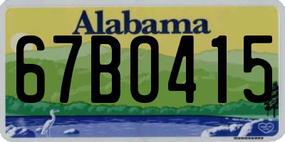 AL license plate 67BO415