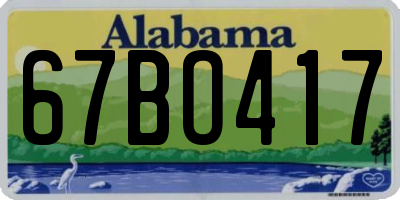 AL license plate 67BO417