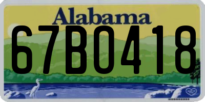 AL license plate 67BO418