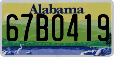 AL license plate 67BO419