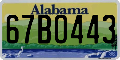 AL license plate 67BO443