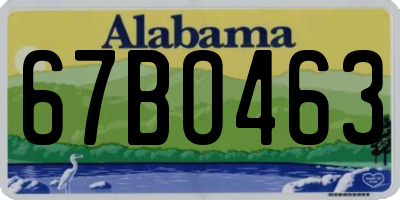 AL license plate 67BO463