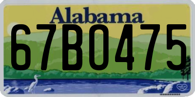 AL license plate 67BO475