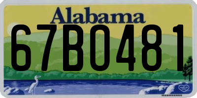 AL license plate 67BO481