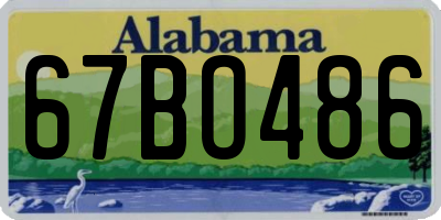 AL license plate 67BO486