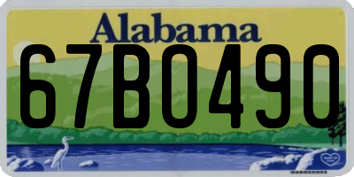 AL license plate 67BO490