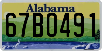 AL license plate 67BO491