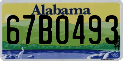 AL license plate 67BO493