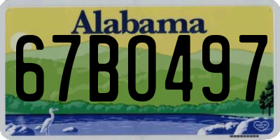 AL license plate 67BO497