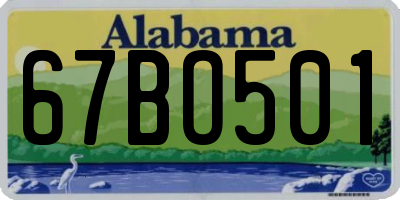 AL license plate 67BO501