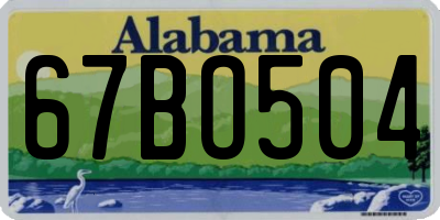AL license plate 67BO504