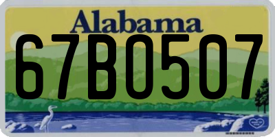 AL license plate 67BO507