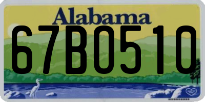 AL license plate 67BO510