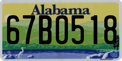 AL license plate 67BO518
