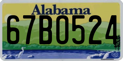AL license plate 67BO524