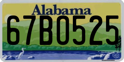 AL license plate 67BO525