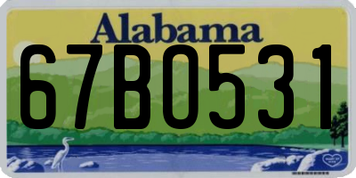 AL license plate 67BO531
