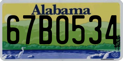 AL license plate 67BO534