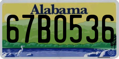 AL license plate 67BO536