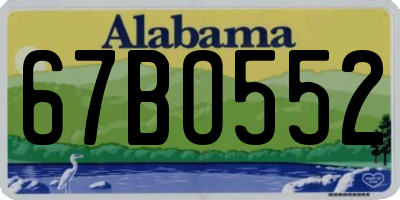 AL license plate 67BO552