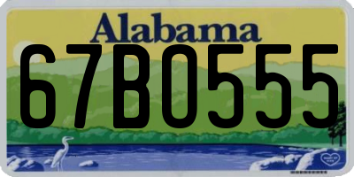 AL license plate 67BO555