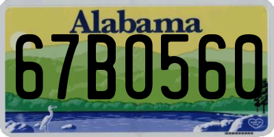 AL license plate 67BO560