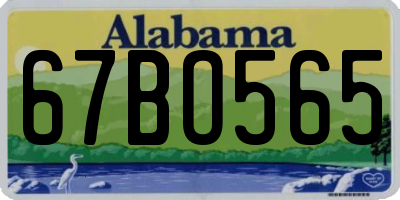 AL license plate 67BO565