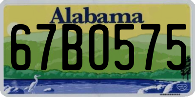 AL license plate 67BO575