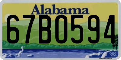 AL license plate 67BO594