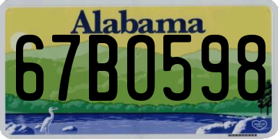 AL license plate 67BO598